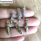 50 pcs Pointe Shoe Charms Metal Antique Bronze 7*24mm Ballet Dance Pendant