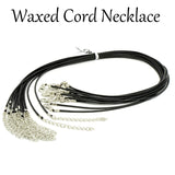 50 pcs - Waxed Cord Necklace, 1.5mm Wax Cord Choker & Extender, Unisex Necklace