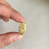 50 pcs Brass Flower Bead Caps 20mm, Detailed Pattern, 12 Petal Flower