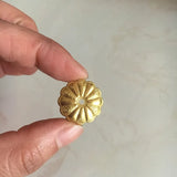 50 pcs Brass Flower Bead Caps 20mm, Detailed Pattern, 12 Petal Flower