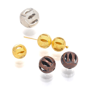 50 pcs Brass Hollow Metal Bead Spacer Findings DIY Jewelry Making