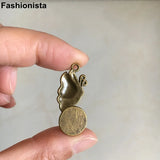 50 pcs Butterfly Base Setting Charm Pendants 14x31mm Fit 10mm Round Cabochon
