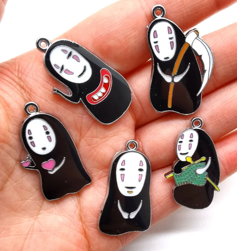 50 Cartoon DIY Metal Charms for Jewelry Making and Phone Accessories