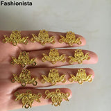50pcs Double Sided Flower Charms 22x13mm Gold/Silver Filigrees