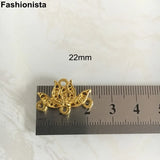 50pcs Double Sided Flower Charms 22x13mm Gold/Silver Filigrees