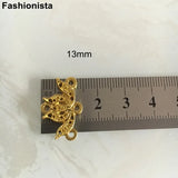 50pcs Double Sided Flower Charms 22x13mm Gold/Silver Filigrees