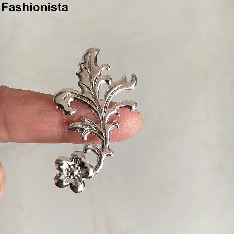 50 Pcs Metal Filigree Flower Embellishment for Scrapbook and Crafts