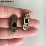 50 pcs Heavy Metal Running Shoes Charms Pendants Tibetan Silver/Bronze 10*29mm