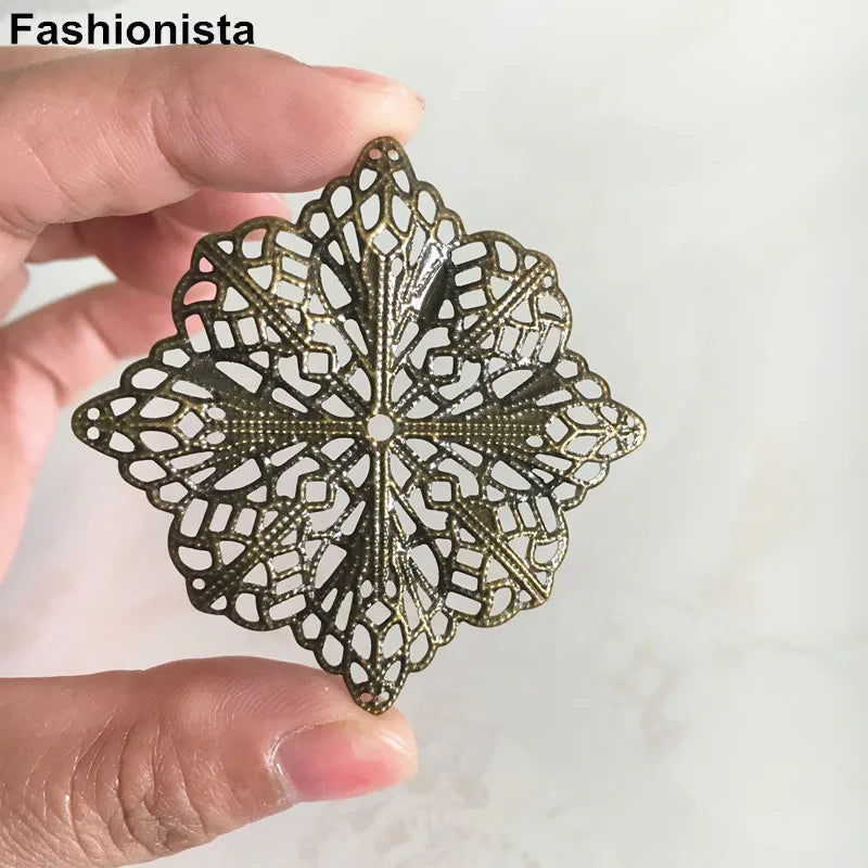50 pcs Large Filigree Flowers 49mm, DIY Jewelry & Crafts Supplies
