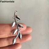 Long Leaves Branch Pendant 19x50mm Tree Branch Charms For Jewel Crafts DIY