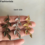 Long Leaves Branch Pendant 19x50mm Tree Branch Charms For Jewel Crafts DIY