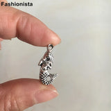 50 pcs - Metal 3D Antique Mermaid Charms 11*20mm,DIY Earrings Findings
