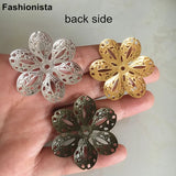 Metal Filigree Flowers 41mm for Jewelry Project -DGG