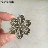 Metal Filigree Flowers 41mm for Jewelry Project -DGG