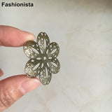 Metal Filigree Flowers 41mm for Jewelry Project -DGG