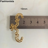 50 Metal Filigree Charms 41x19mm Gold/Silver/Bronze Jewelry Crafts