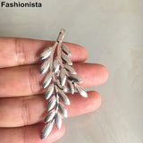 50 Metal Leaves Charms 34x60mm DIY Earrings Necklace Findings