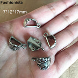 50 pcs Metal Slider Bails Antique Silver/Bronze Pendant Holder 7*12*17mm
