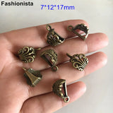 50 pcs Metal Slider Bails Antique Silver/Bronze Pendant Holder 7*12*17mm
