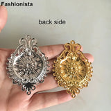 50 Metal Stamping Filigree Flower Pattern Jewelry Charms 46x66mm Large Pendant