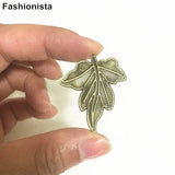 50 pcs Metal Stamping Leaf Charms 30*35mm, DIY Jewelry & Crafts Findings