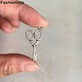 50 pcs Mini Metal Scissor Charms Antique Metal 14*19mm Tailor's Tool