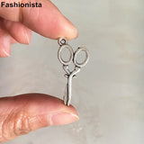 50 pcs Mini Metal Scissor Charms Antique Metal 14*19mm Tailor's Tool