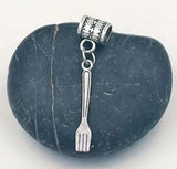 50 pcs Mix Fork Spoon Dangle Bead European Charm Bracelet Vintage Jewelry