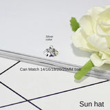 50 pcs Silver sun hat pendant for glass jewelry DIY