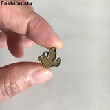 50pcs Antique Bronze Flying Bird Charms 12*14mm Pigeon Jewelry