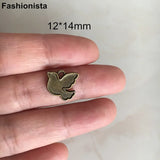 50pcs Antique Bronze Flying Bird Charms 12*14mm Pigeon Jewelry