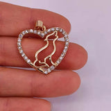 50pcs Dog Mom Paw Claws Heart Pendant Charm Love for Women Man