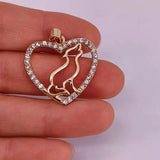 50pcs Dog Mom Paw Claws Heart Pendant Charm Love for Women Man