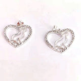 50pcs Dog Mom Paw Claws Heart Pendant Charm Love for Women Man