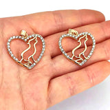 50pcs Dog Mom Paw Claws Heart Pendant Charm Love for Women Man