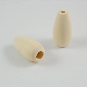 50pcs 13*25mm Natural Wood Beads for Jewelry Making