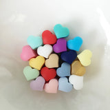 50 pcs Heart Shape Silicone Beads Teething Necklace Baby Teether BPA Safe