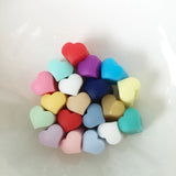 50 pcs Heart Shape Silicone Beads Teething Necklace Baby Teether BPA Safe