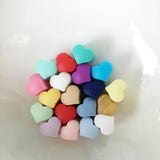 50 pcs Heart Shape Silicone Beads Teething Necklace Baby Teether BPA Safe