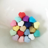 50 pcs Heart Shape Silicone Beads Teething Necklace Baby Teether BPA Safe