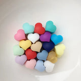 50 pcs Heart Shape Silicone Beads Teething Necklace Baby Teether BPA Safe