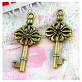 50pcs Antique Bronze Plated Charms for DIY Bracelet Necklace Pendant 32*13.4MM