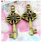 50pcs Antique Bronze Plated Charms for DIY Bracelet Necklace Pendant 32*13.4MM