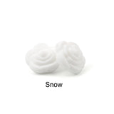 Hot 21mm Double-faced Rose Flower Silicone Teething Beads for Necklace