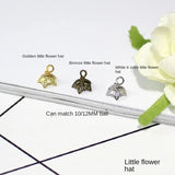 50 Tri Petal Hanging Caps for 10mm/12mm Glass Ball Pendants