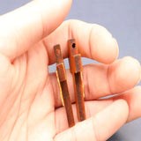 50 Wooden Jesus Cross Metal Jesus Pendant Charm Jewelry Accessories