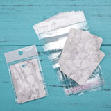 50 Marbling Earring Display Cards with Self-Seal Bags DIY Packing Cards