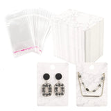 50 Marbling Earring Display Cards with Self-Seal Bags DIY Packing Cards