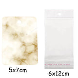 50 Marbling Earring Display Cards with Self-Seal Bags DIY Packing Cards