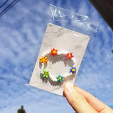50 Marbling Earring Display Cards with Self-Seal Bags DIY Packing Cards